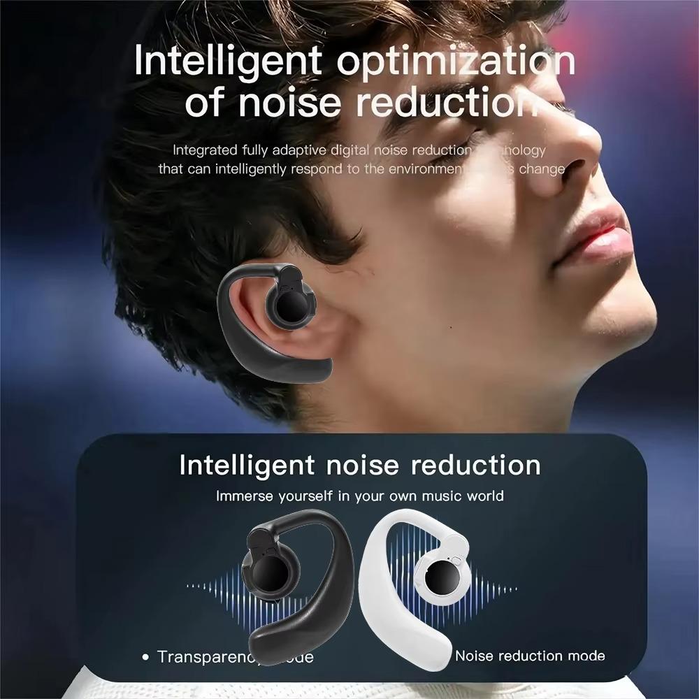 Waterproof Noise Canceling Headset 180° Rotatable Bone Conduction Headphones Single Ear Use