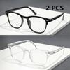2 PCS Fashion Reading Glasses For Women Men Classics Blue Light Blocking Glasses