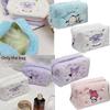 Cute Ins-style Cartoon Embroidered Makeup Bag With Large Capacity For Travel And Desktop Storage