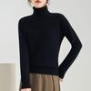 Women's Pure Wool High Neck Pullover: Warm Autumn/Winter Base Layer Long Sleeve Sweater