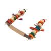 Bird Swing Toy Colorful Beak Grinding Parrot Chewing Perch Toy with Metal Hooks for Lovebird