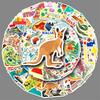 50 Australian Graffiti Stickers Personalized Outdoor Travel Decoration Mobile Phone Case Water Cup Suitcase Stickers