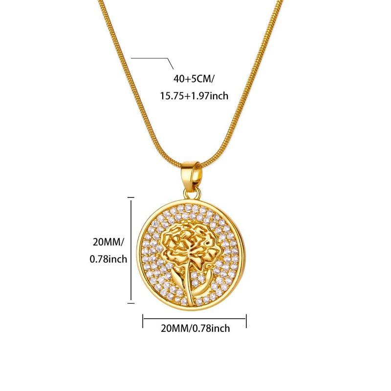 Design sense niche December flower pendant necklace hip hop European and American jewelry personality trend simple fashion advanced