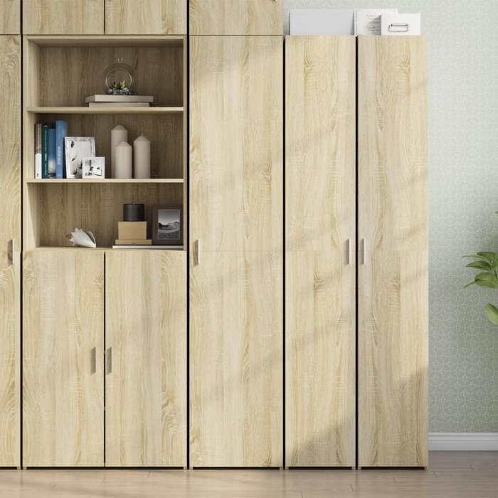 VidaXL Highboard Sonoma Oak 40x42.5x185 Cm Engineered Wood, Sideboard, Storage Cabinet, Side Panel, Cabinet, 3281401