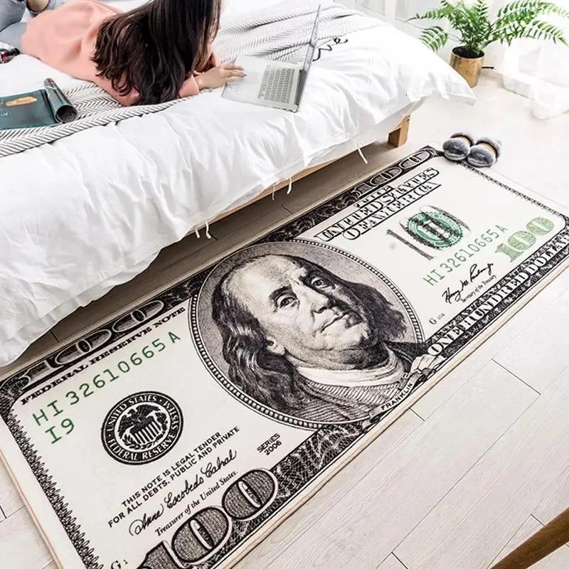 USA Dollar Design Carpet for Living Room Home Decor Kitchen Hallway Balcony Rugs Bathroom Anti-slip Floor Mat Entrance Floormat