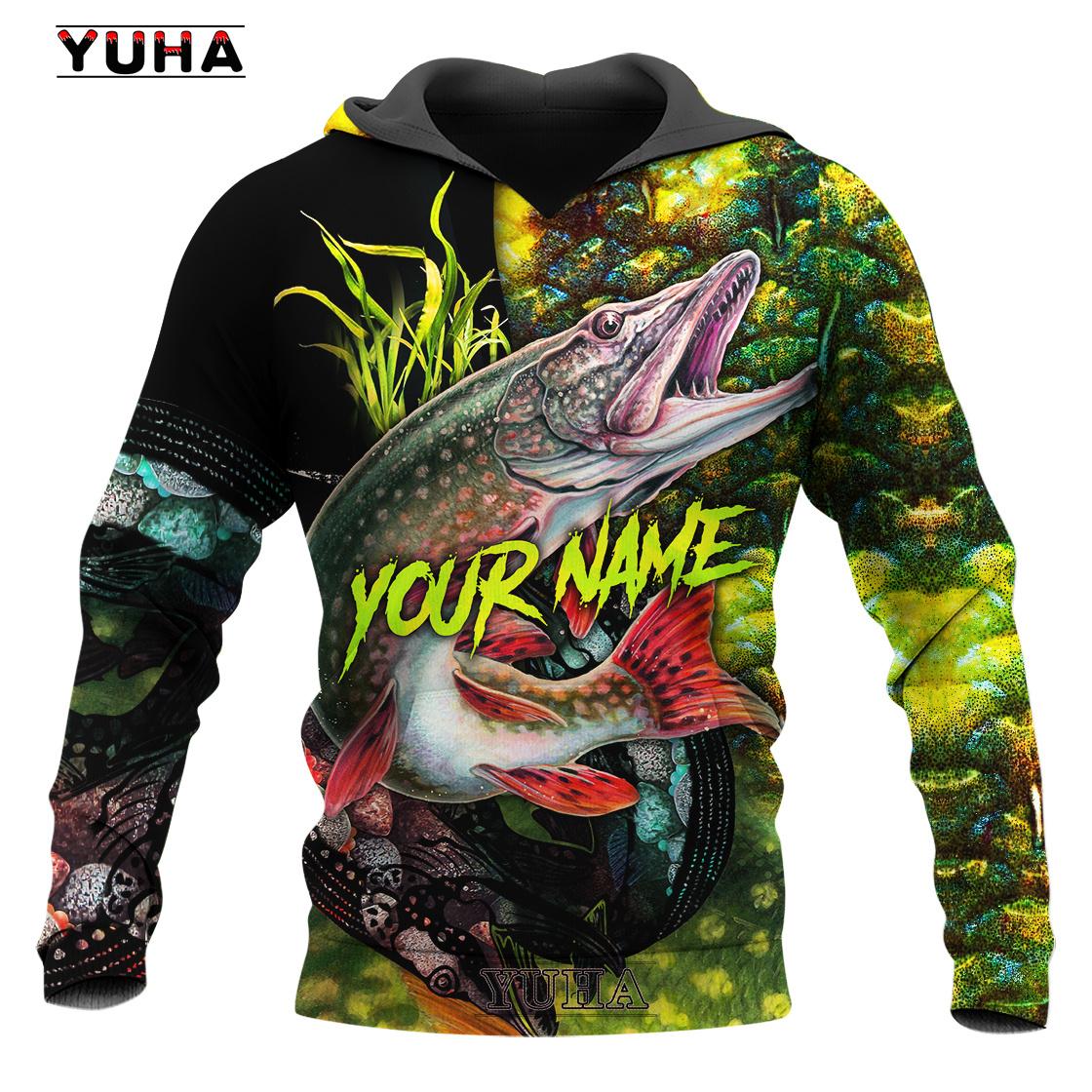 

Fashion Northern Pike Fishing 3D Printed Men s Hoodie & Sweatshirt Spring Autumn Unisex Hoodies Casual sportswear 6XL