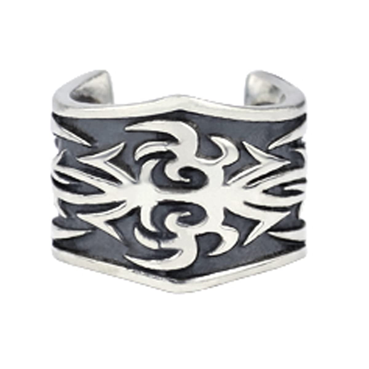 

Shinjuku Gin no Kura Phoenix Tribal Silver 925 Ear Cuff (Single Ear) - Ear Clip, Non-Pierced Earrings, Phoenix, Bird, Flame, Fire, Arabesque Design