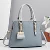 New Macaron Splicing Handbag High-value Simple and Atmospheric Shoulder Bag Versatile Large Capacity Crossbody Bag