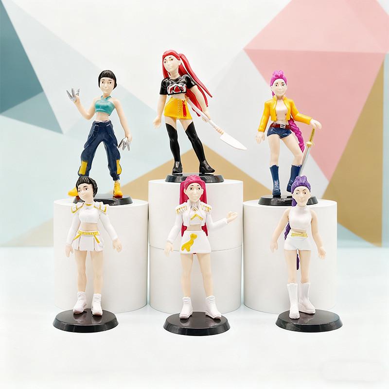 Kpop Demon Hunters Pvc Figurine With Base For Desk Decor Collectible Gift