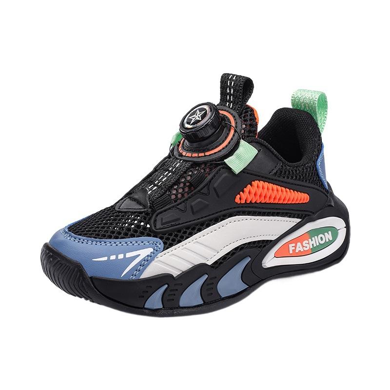 2025 Middle and Older Children's Breathable Soft-soled Sports Shoes Mesh Casual Classmates Hollow Summer Boys and Primary School Students Running Sho