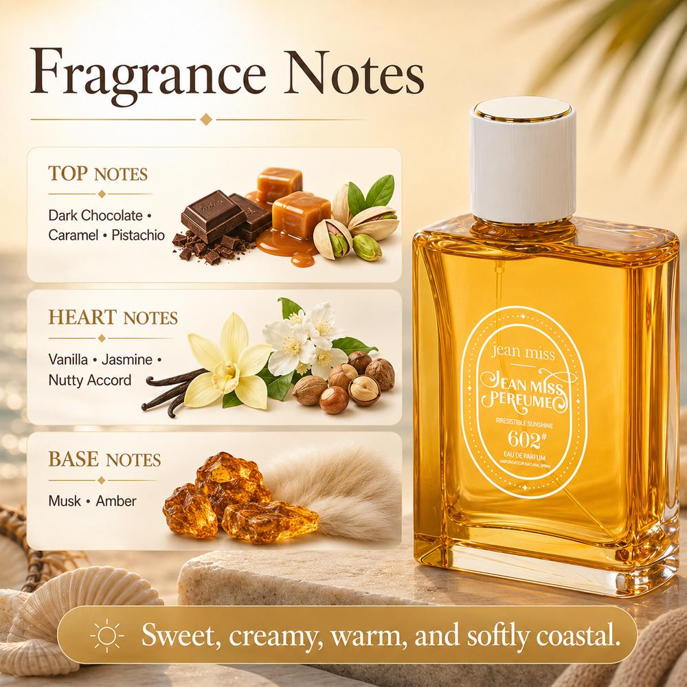 Caramel vanilla perfume, long-lasting fragrance, natural and fresh ladies perfume