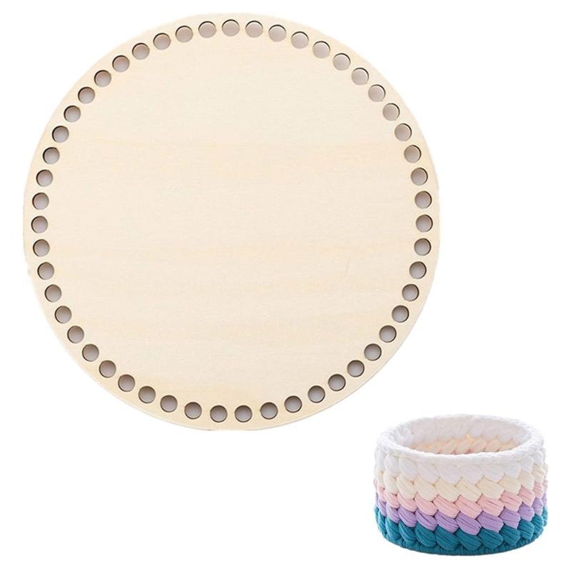 Wood Basket Base Basket Weaving Supplies for Crochet Baskets Making Home Decoration Crochet Baskets Wood Base Bottom