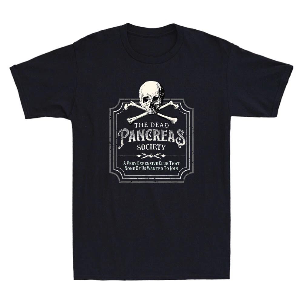 Dead Pancreas Society Type One Diabetes T1D Horror Skull Vintage Men s T-Shirt XL