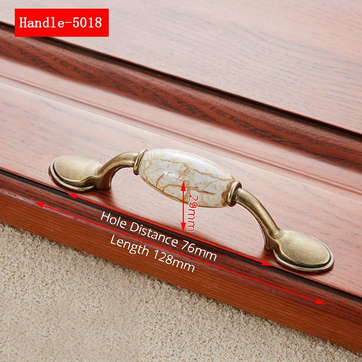 NAIERDI Marble Series Ceramic Cabinet Handles Zinc Alloy Cabinet Pulls Drawer Knobs Wardrobe Door Handles Furniture Handle