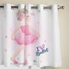 Cute Girl with Ballerina Window Curtain for Kids Room Home Blinds Curtains for LivingRoom Bedroom Drapes