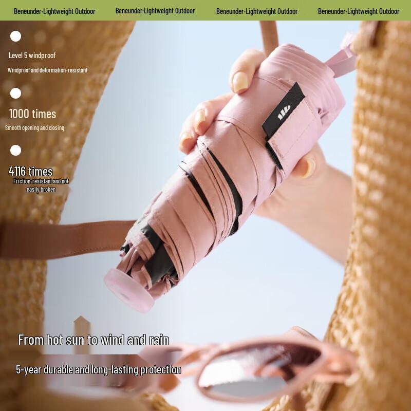 Beneunder UV Protection Five-Fold Pencil Umbrella