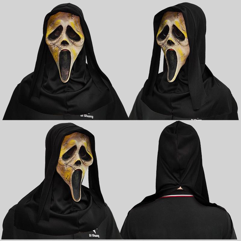 Mask Scream White Skull Ghost Face Masquerade Halloween Party Mock Gift Prop