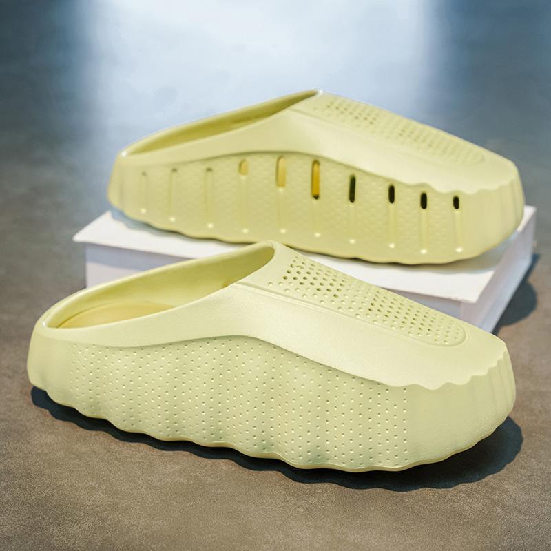 New Men Slippers Outdoor N Slip Beach Sandals Breathable Home Half Slippers Lightweight Women Couple House Casual Shoes