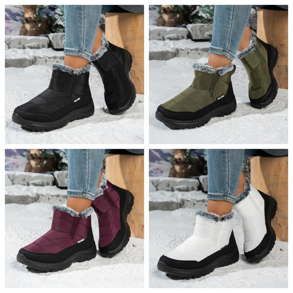 Winter Women Boots Thicken Plush Warm Snow Boots Outdoor Non Slip Hiking Boots Winter High Top Cotton Shoes
