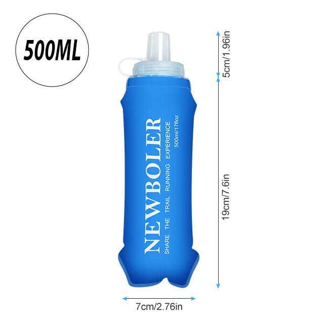 NEWBOLER 150/250/300/500ml Water Bottle TPU Folding Soft Flask Outdoor Sport Running Camping Hiking Travel Portable Water Bottle