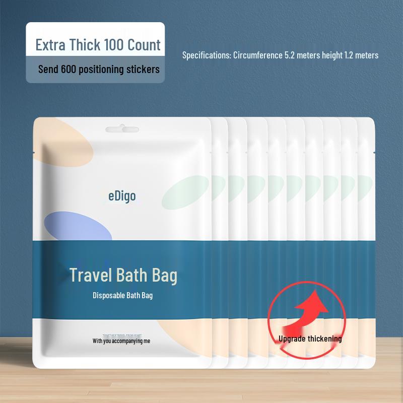 Disposable Thickened Bathtub Soaking Bag - Travel-Friendly Plastic Liner for Bath or Wash Basin