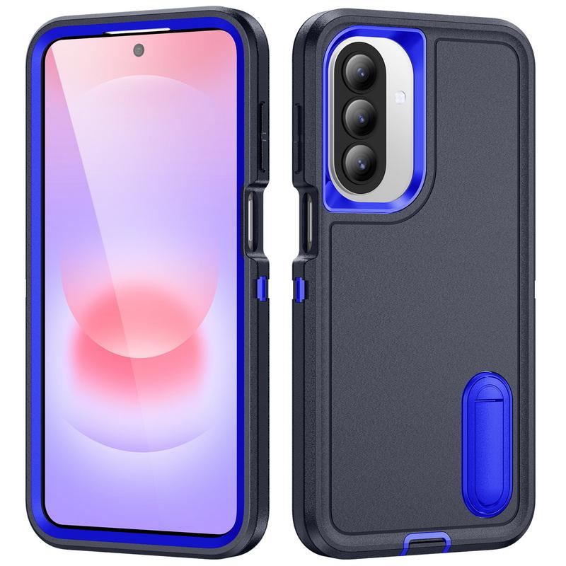 S26 Ultra Case Shockproof Bumper Hybrid 3in1 Candy Color Phone Stand Cover Samsung S25 Ultra S24 Plus S23 FE A15 A16 A36 A56 A17 A27 A37 A57 5G