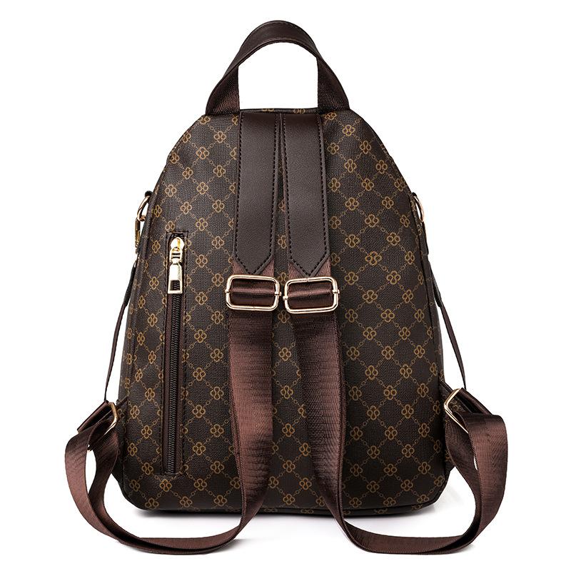 Backpack women's new Korean version of soft leather backpack fashionable and simple multi-purpose messenger breast bag women's small backpack tide