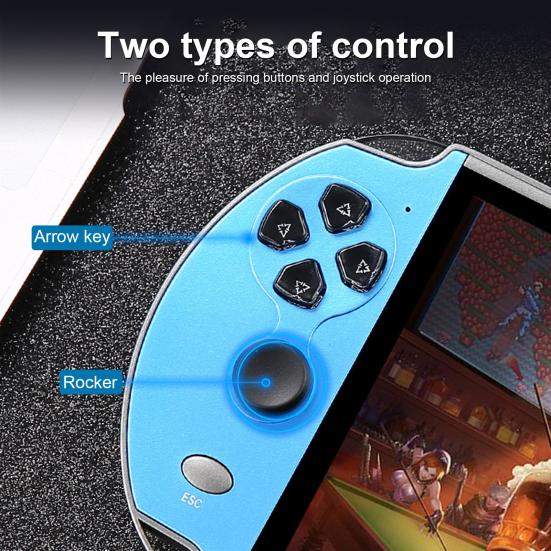 1 Set 7.0-inch X12Plus Game Player 16G RAM Longer Battery Life Dual Rocker Interactive Toy Large Screen Retro Video Game Console for Teens
