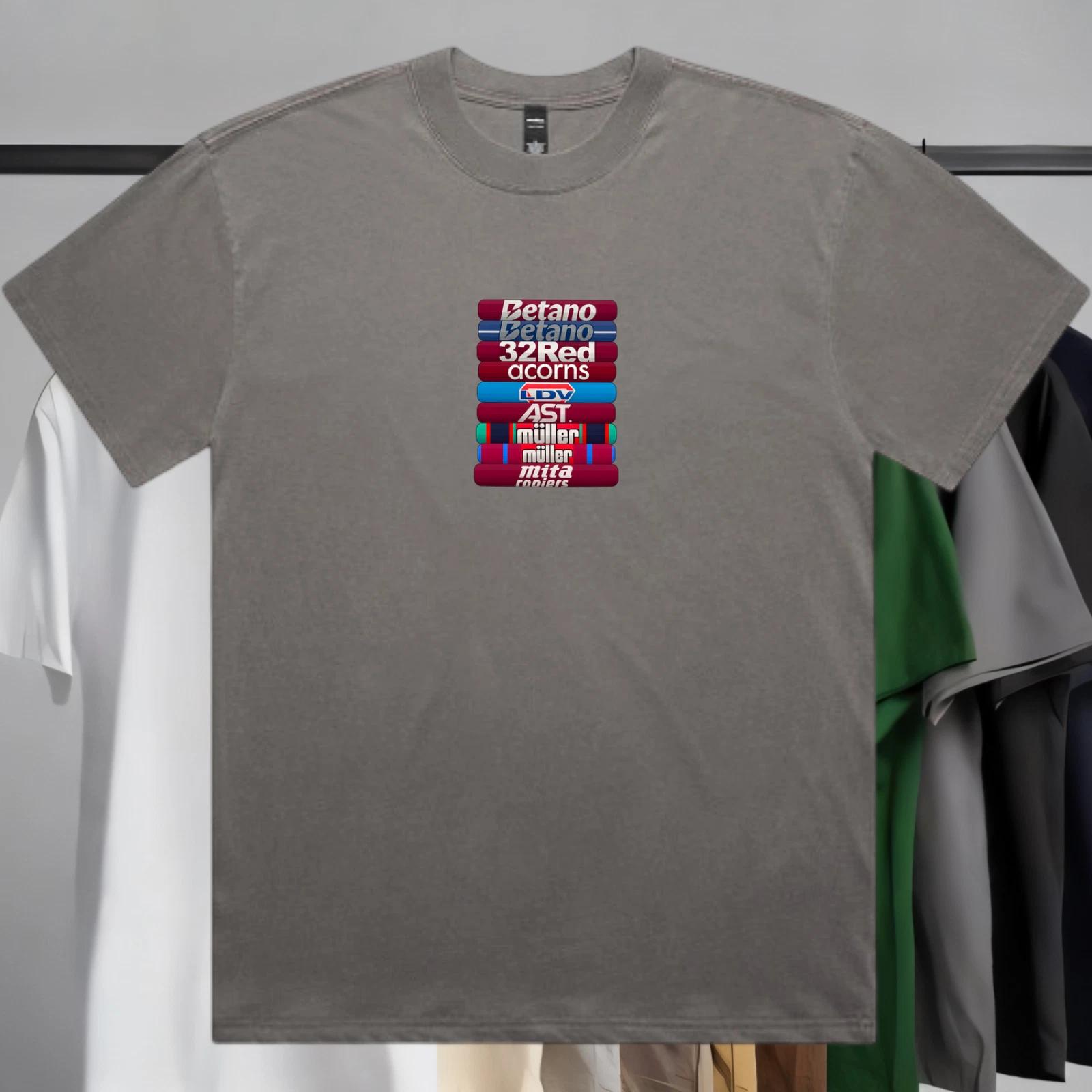 Aston Villa FC T-Shirt Old Folded Shirts Style Shirt AVFC Gift L