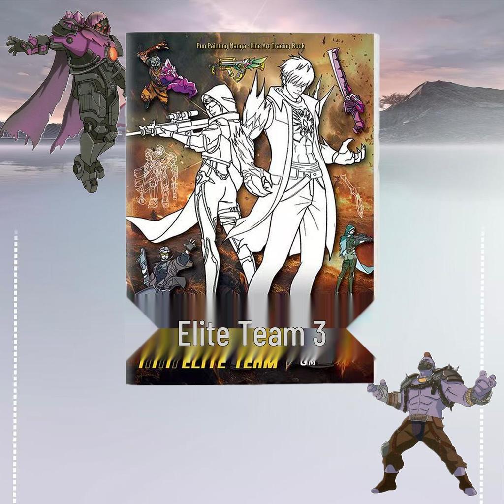 Elite Team Mecha Art Album: Children's Pen Control & Cartoon Warriors Tracing Book