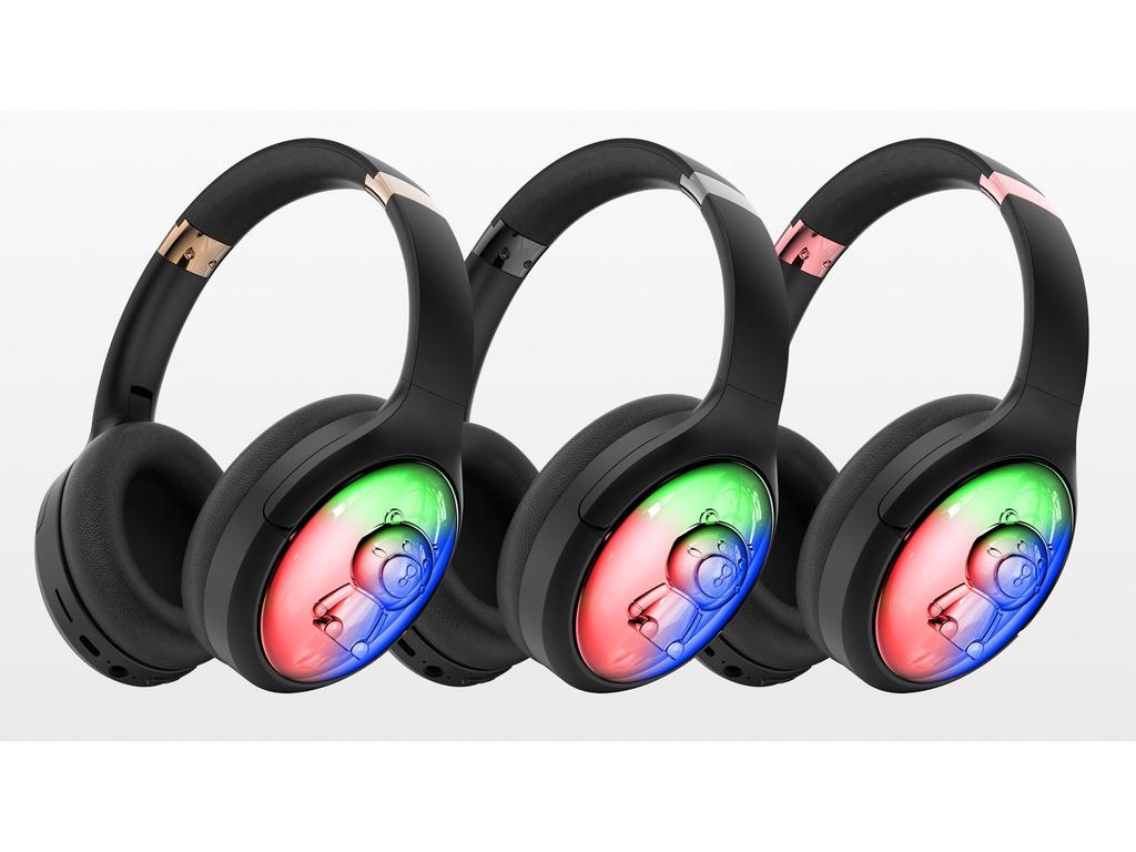 2025 BT800 Children's Cartoon Bluetooth Headband Headphones with RGB Lighting