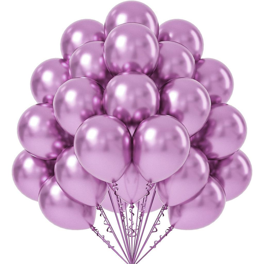 Metallic Balloon Set Birthday Party Decoration Wedding Baby Shower Party Prop Arrangement Internet Famous Metal Balloons