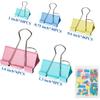 OWLKELA 100 Pcs Colored Binder Clips, Paper Clamps, Paper Binder Clip, Assorted Sizes, Metal Colorful Binder Clips, Ideal for Office, Home and School