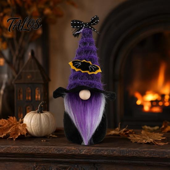 Unique Halloween Ornaments Gnome Decor, Cute Gradient Ghost Figurine, Faceless Statue Holiday Decorations for Party Shelf Table, Spooky Ornament Home