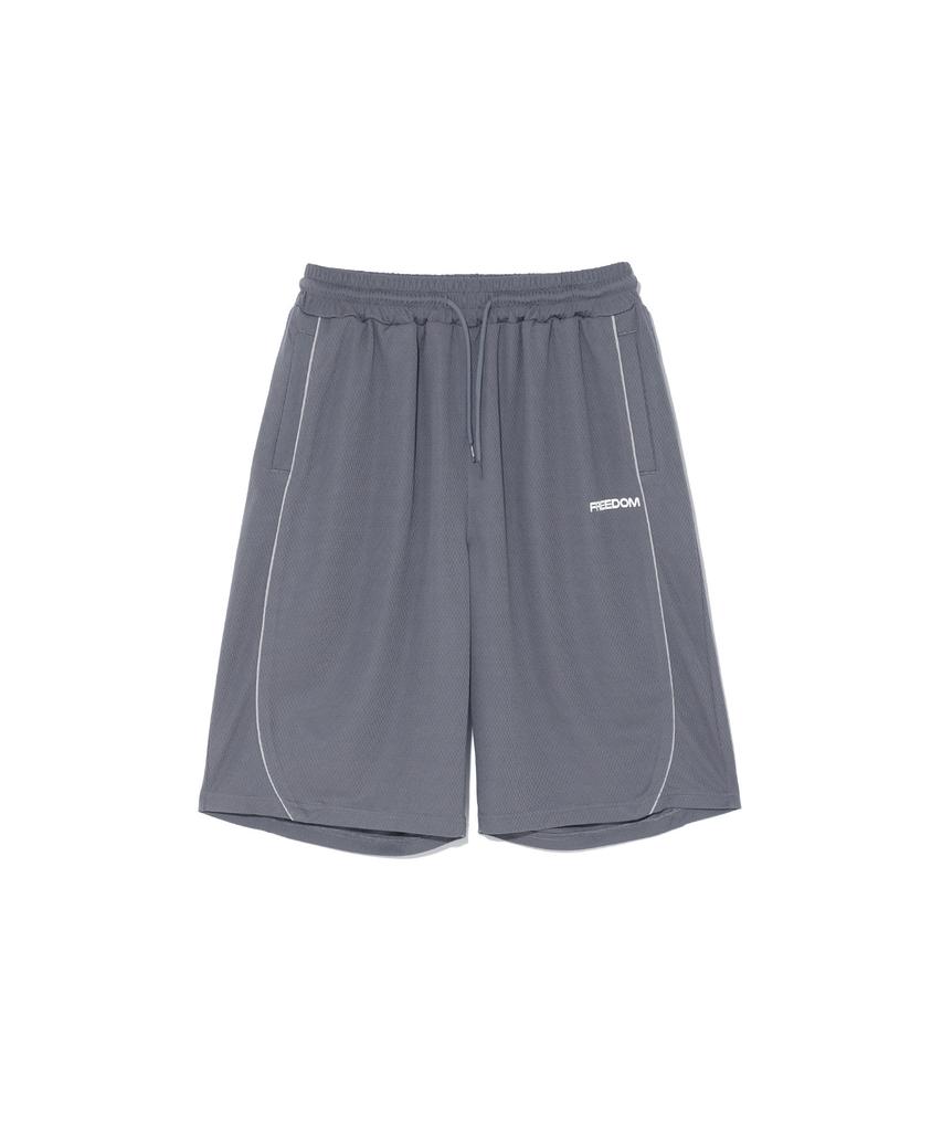 FREEDOM Air Mesh Split Bermuda Shorts (Dark Grey)