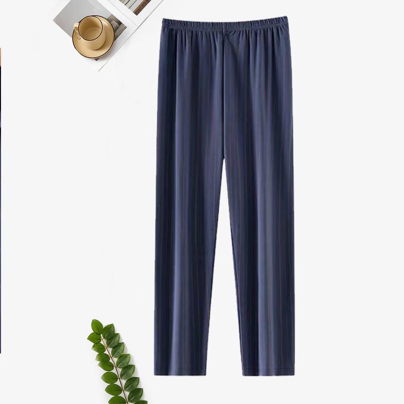 Pantaloni Pigiama a Quadri in Puro Cotone da Uomo - Larghi, Taglie Forti, Leggeri per Primavera, Estate e Autunno.