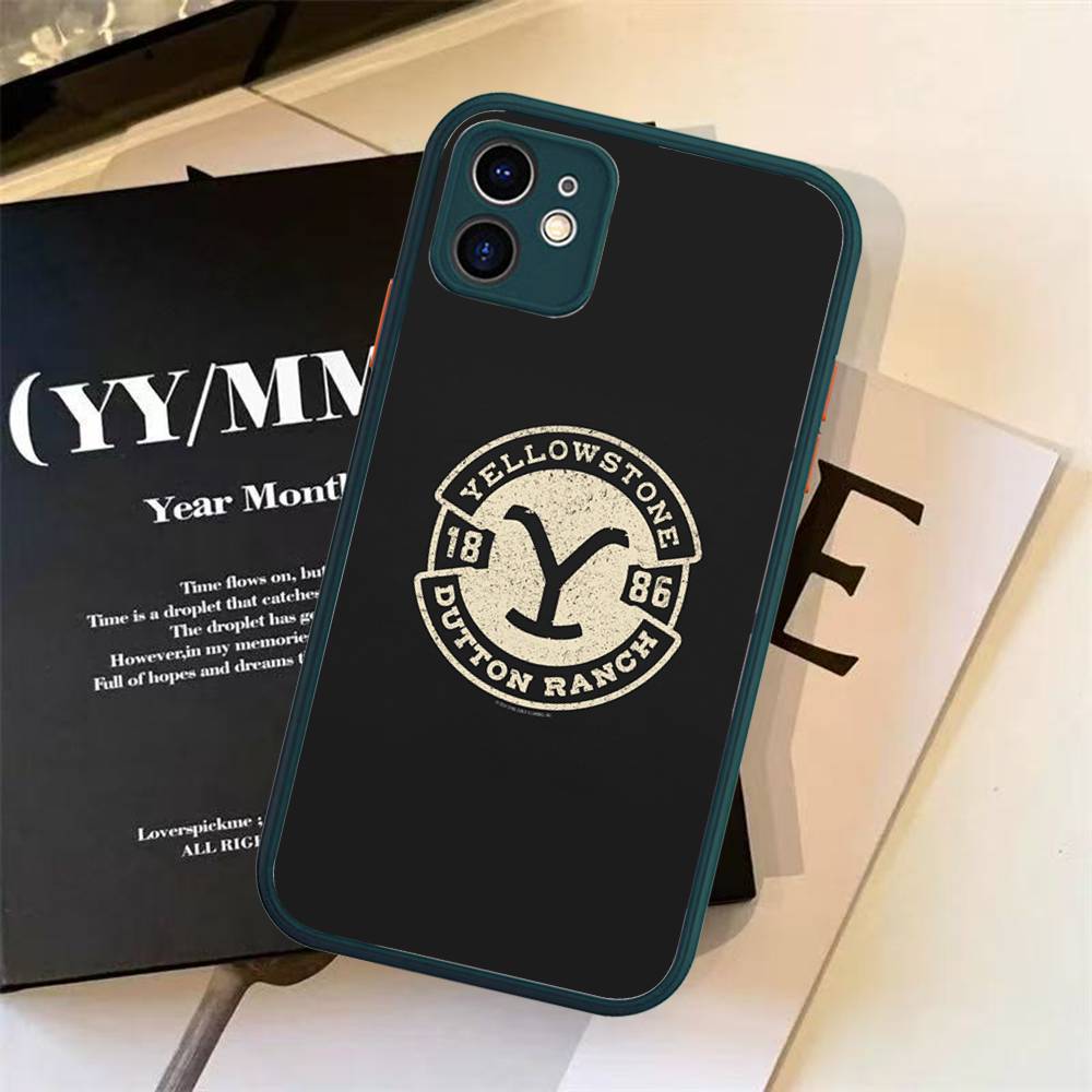 Popular Y-Yellowstone D-Dutton R-Ranch Phone Case For iPhone 13 12 X XS MAX Pro Max 16 15 11 14 Pro Max Shockproof Matte Cover