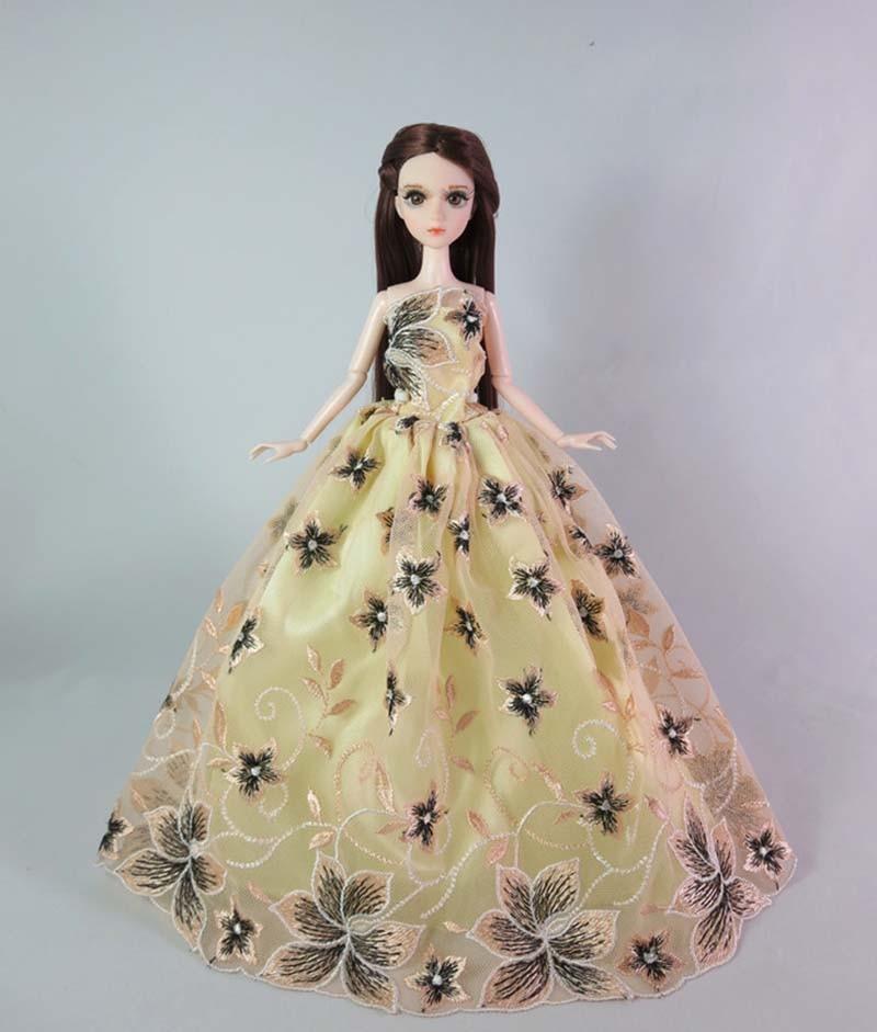 15pcs/lot Doll Accessories For Barbie Doll Outfits = 5pcs Wedding Dresses & 10pairs Shoes 1/6 Doll Clothes For Barbie Dolls