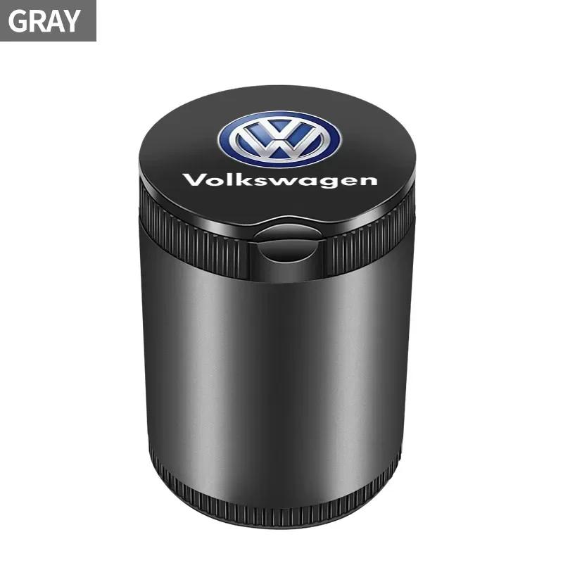 B6 VW For Volkswagen Car Cigarette Ashtray Cup LED Light Portable Detachable For VW GTI Polo Golf Passat Tiguan Arteon Touareg T