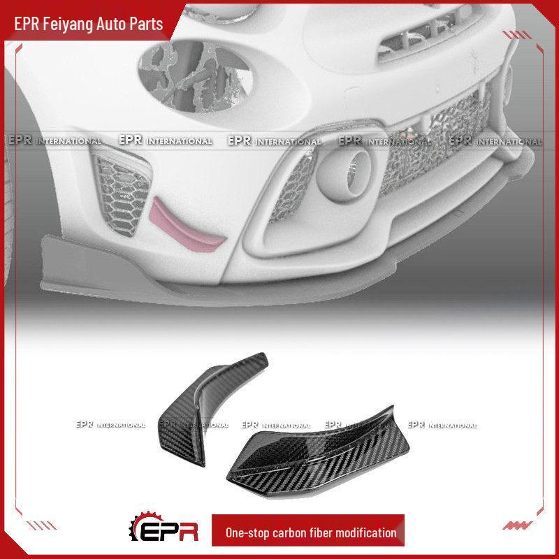 Carbon Fiber Front Bumper Side Skirt Diffuser for Fiat Abarth 500/595/695