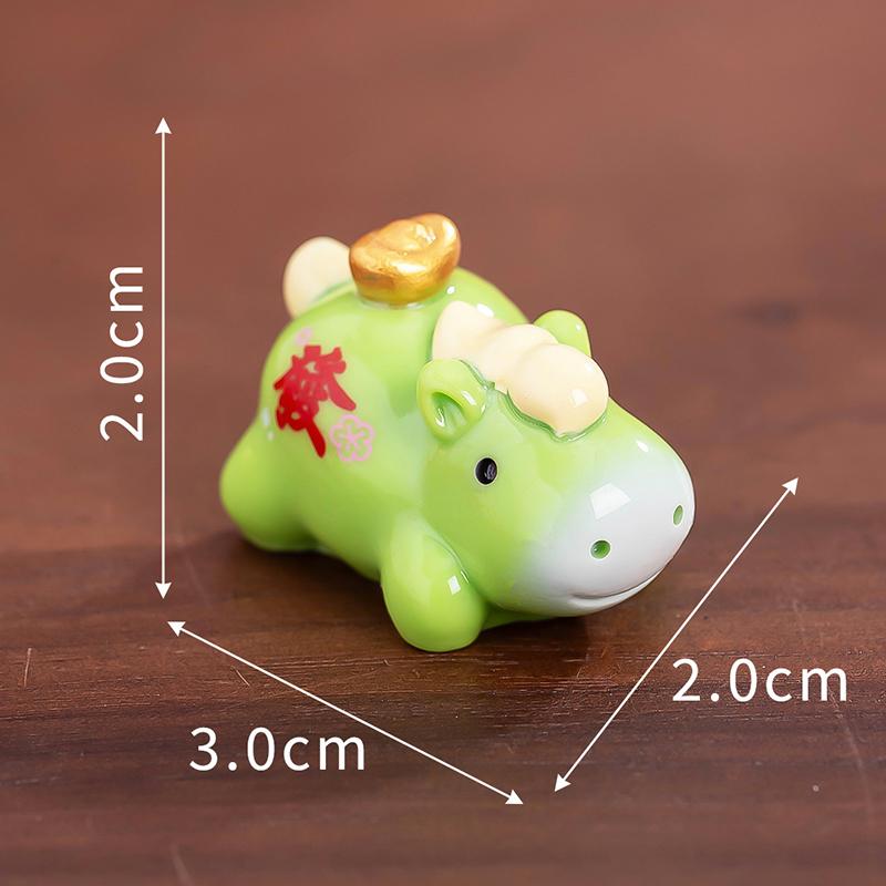 

Chinese Zodiac Horse Figurine Set - Lucky Fortune/Bliss Decorative Statues for Lunar New Year,Home Desktop & Festive Gift зелёный