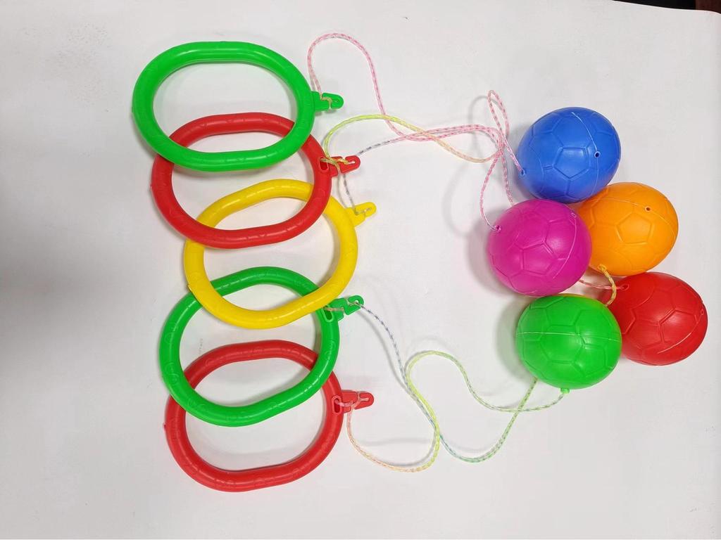 Kids' Bouncy Jumping Ball Set with Handle - Fitness Toy for Kindergarten & Primary School