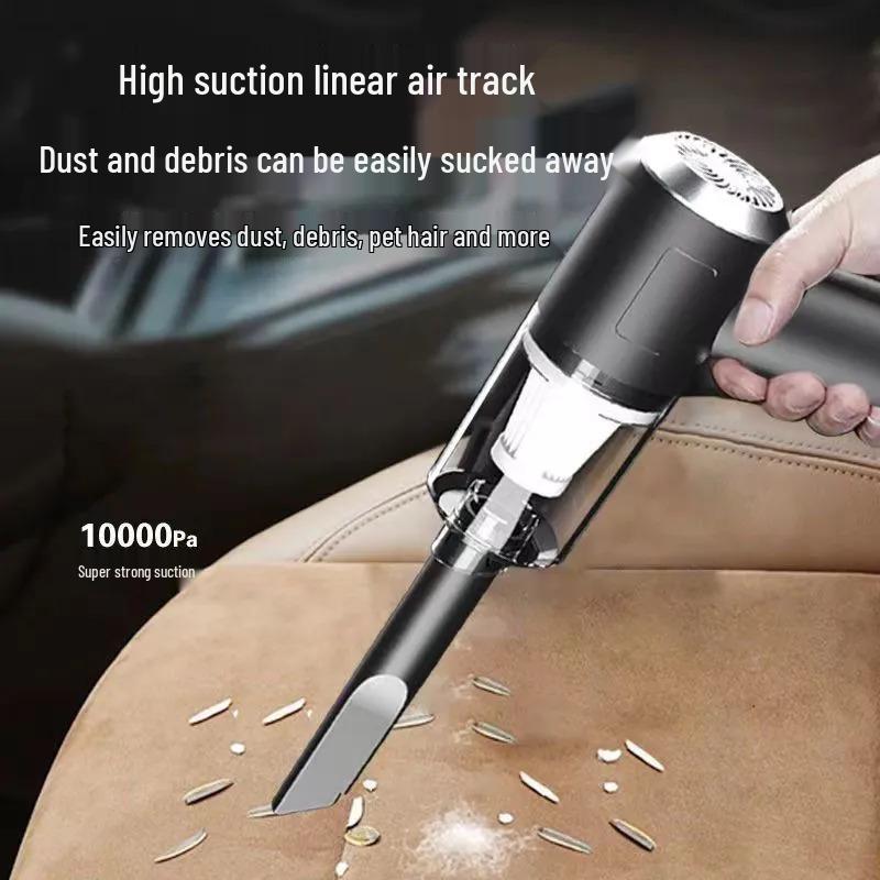 Rechargeable Dual-Purpose Vacuum & Blower: Handheld Cleaner for Home, Car, Desktop, Wardrobe & Hair Drying Tasks.