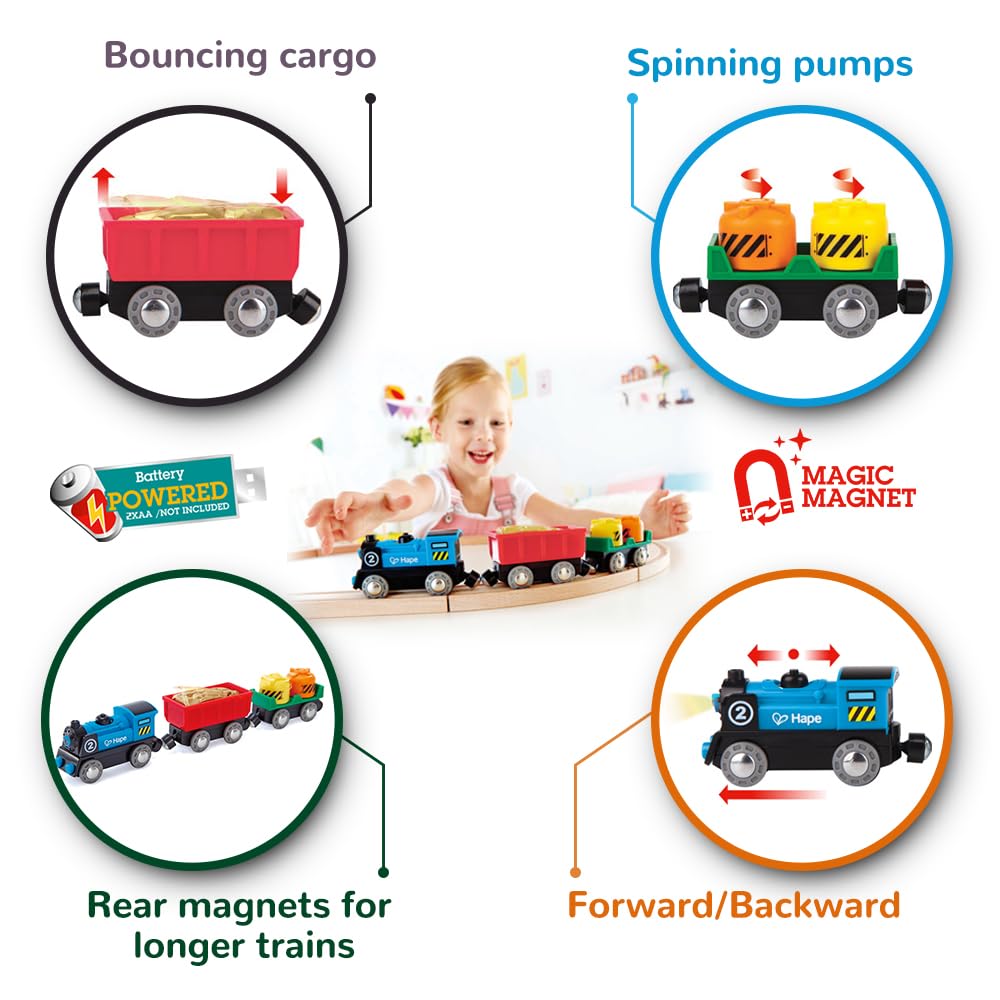 Hape Battery-Powered! Mechanical Train E3720 (Ages 3 and Up)