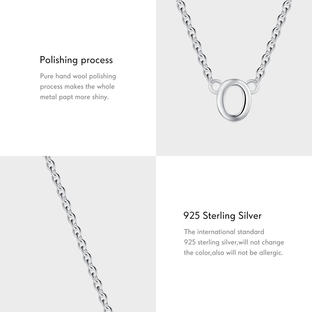 ODIAN Classic Design 925 Sterling Silver Letter Mom Pendant Necklace For Women Mom Mother's Day birthday Christmas Sweet Gift