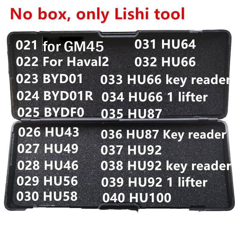 021-040 No Box Lishi 2 In 1 2in1 Tool BYD01 BYD01R BYDF0 HU43 HU49 HU46 HU56 HU58 HU64 HU66 HU87 HU92 HU100 for GM45 Haval2