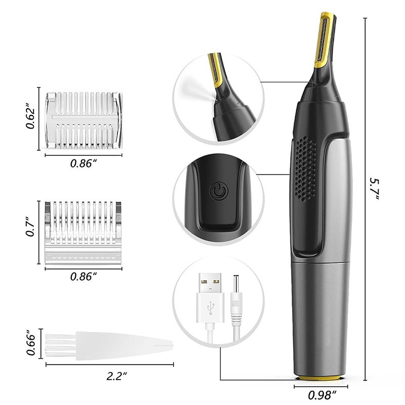 Electric Nose Hair Trimmer Waterproof Easy To Operate Ear Trimmer Safe Face Care Electric Nose Hair Trimmer For Men