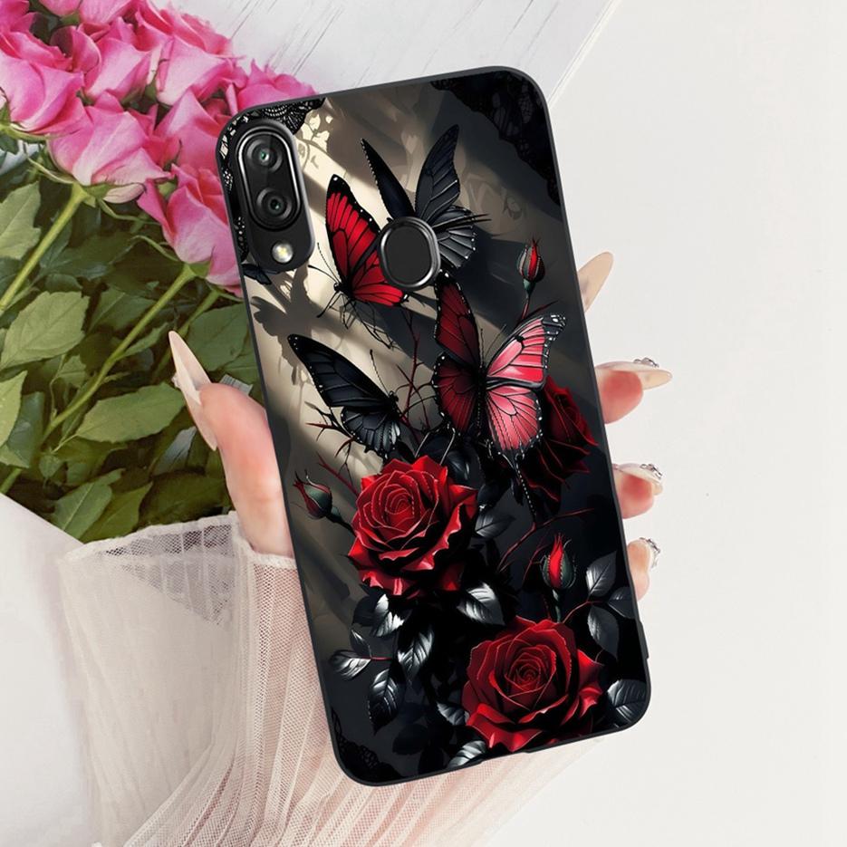 For ZTE Blade V10 Vita Case Luxury Flowers Butterfly Painted Cover Soft TPU Phone Case For ZTE Blade V10 2019 V10Vita Funda Bags