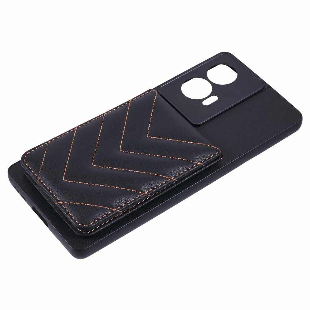 For Motorola Edge 50 Fusion 5G Phone Case Rhombus Adhesive Card Bag with Kickstand RFID Blocking