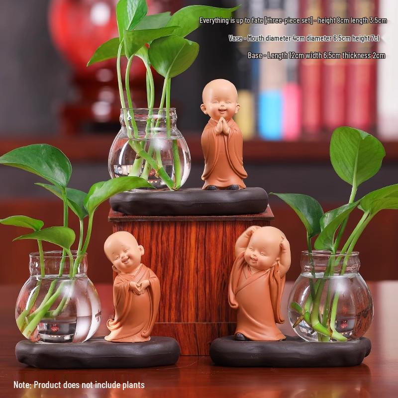 Little Monk Hydroponic Vase: Creative Home and Office Decor